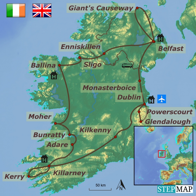 Iirimaa - suur ringreis