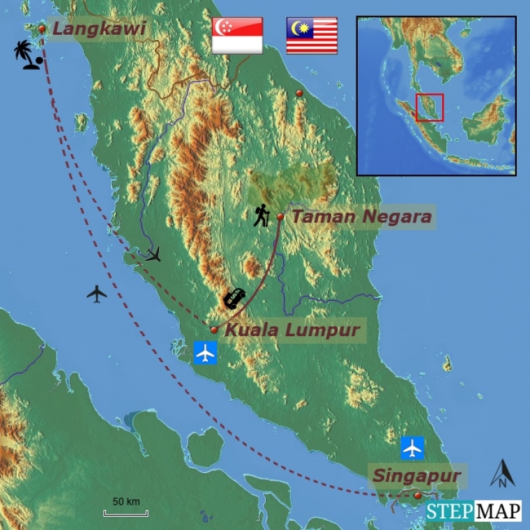 Malaisia ja Singapur - suur ringreis ja rannapuhkus Langkawil
