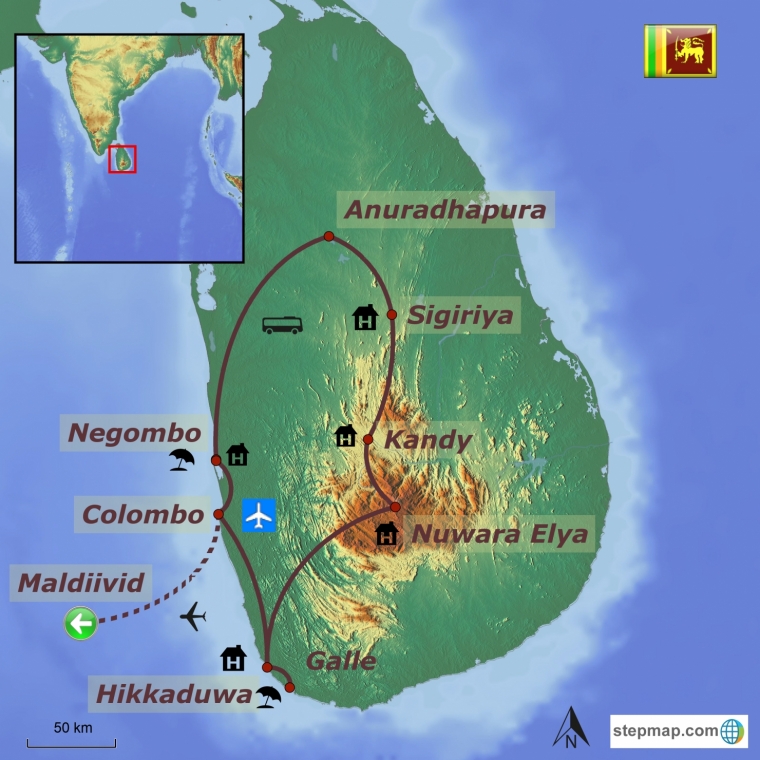 Sri Lanka ringreis ja rannapuhkus