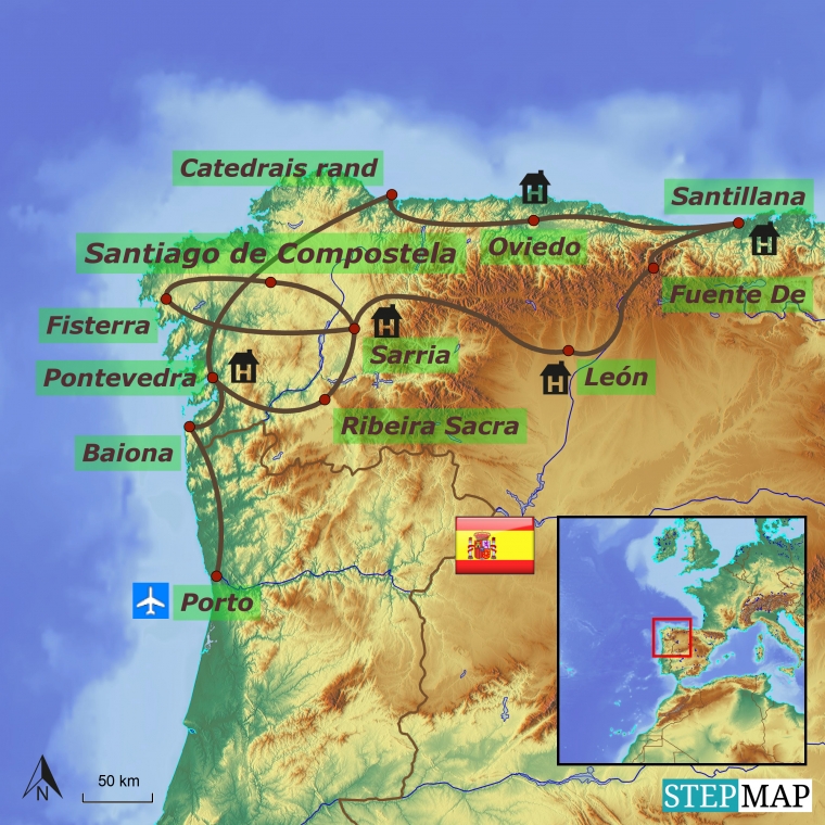 Hispaania – Santiago de Compostela teekond Galiitsias, Astuurias ja Kantaabrias